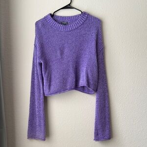 wild fable Lavender Marled Cropped Knit Sweater